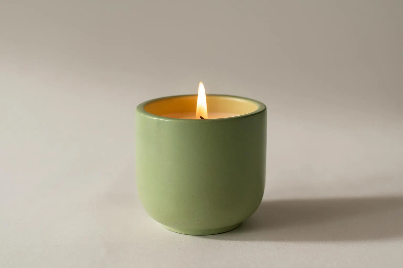 Cactus Flower Concrete Candle