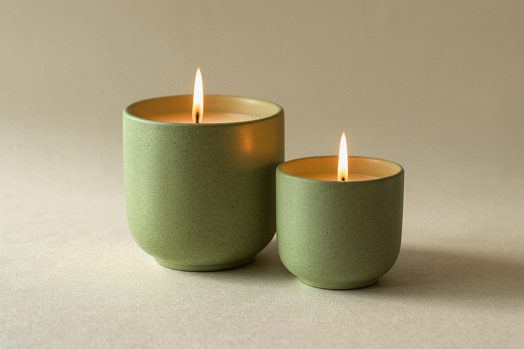 Garden Tomato Concrete Candle