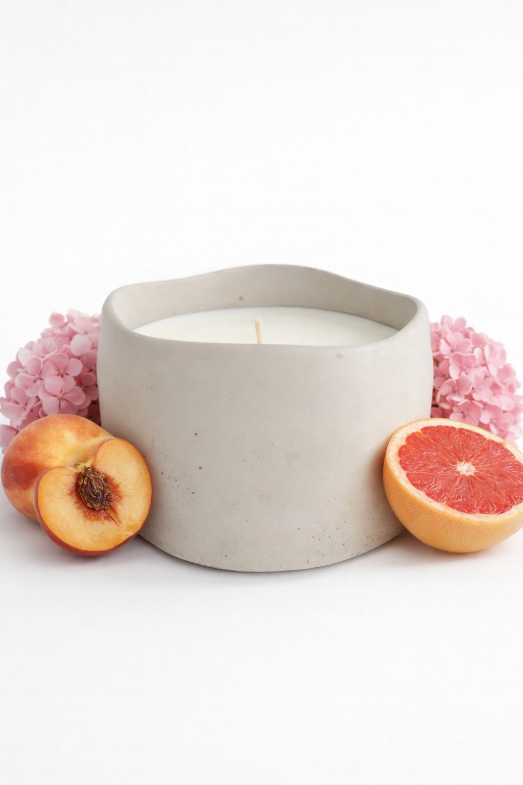 NEW Peony + Hydrangea Refillable Concrete Candle