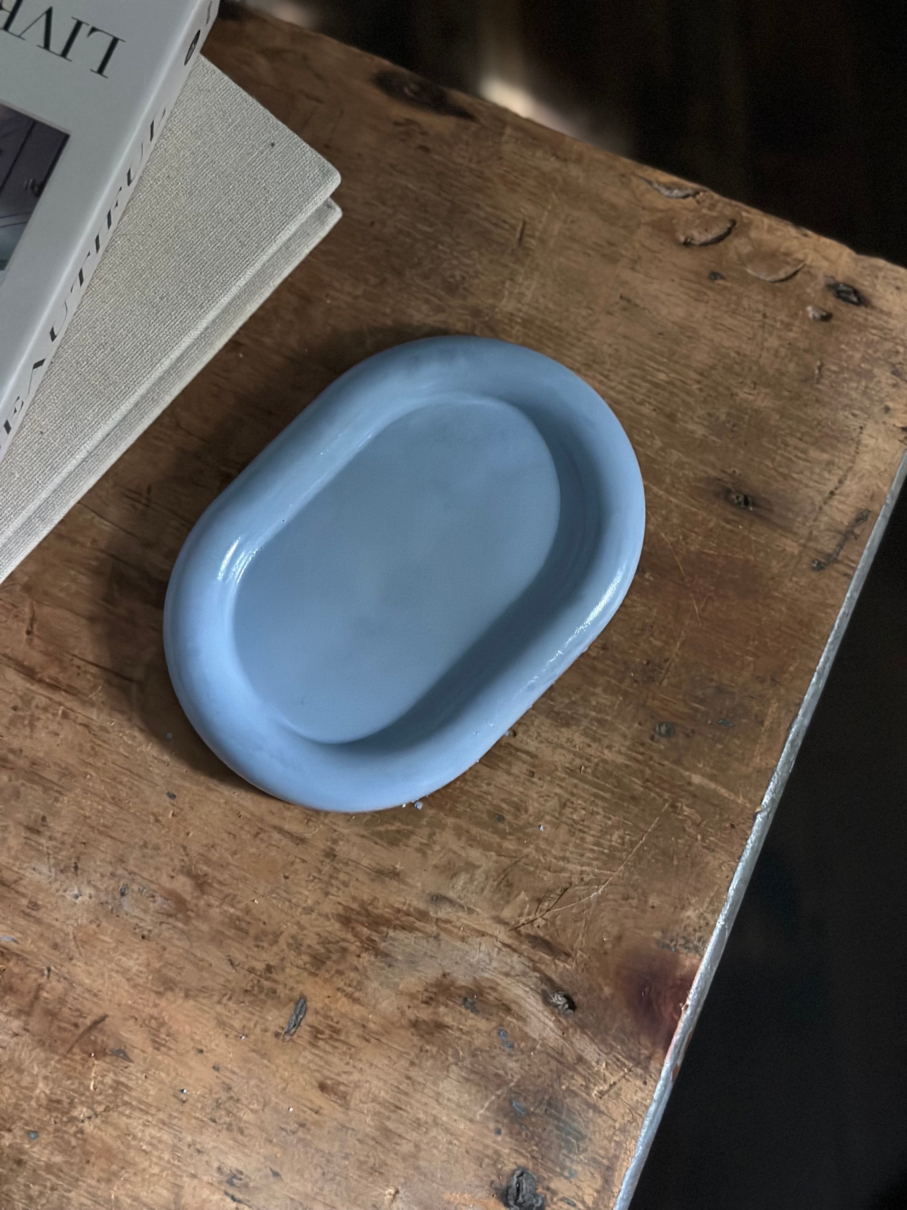 Oval Jewelry Dish - Blue