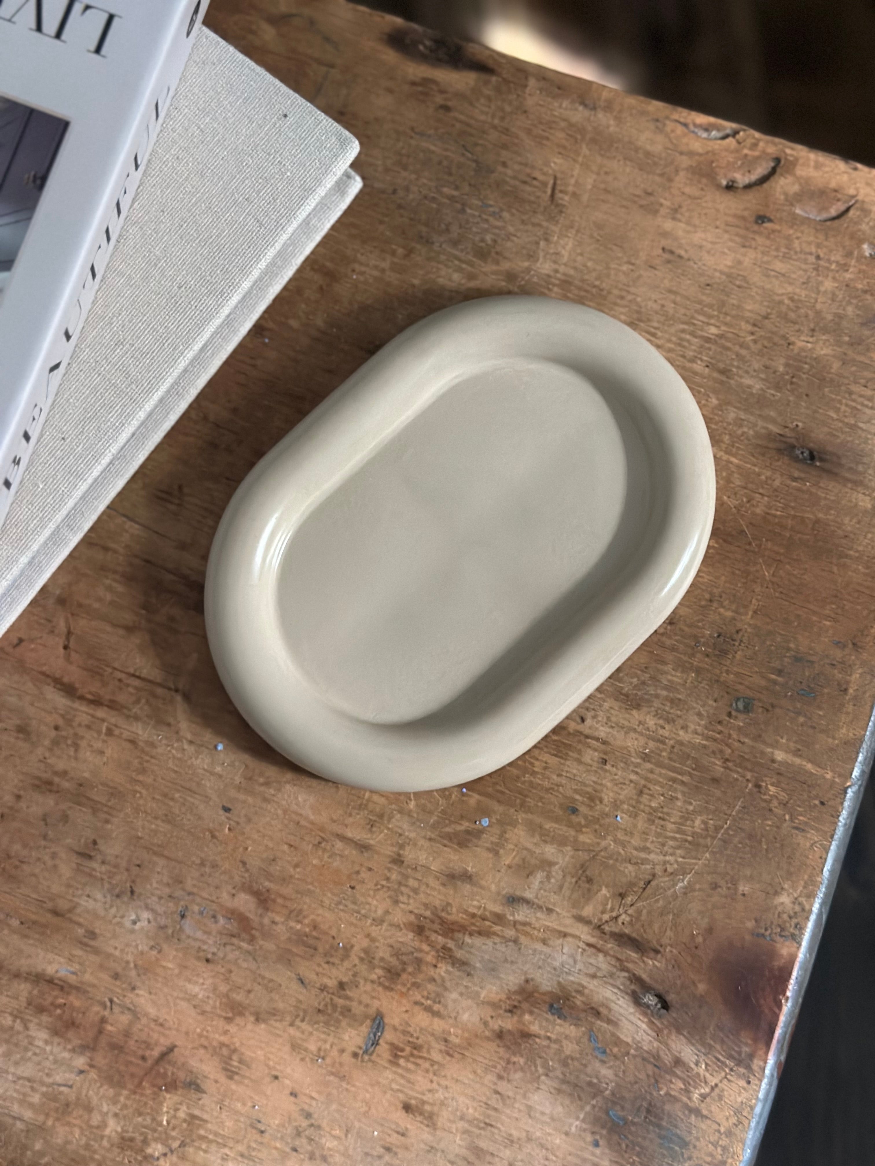 Oval Jewelry Dish - Sand