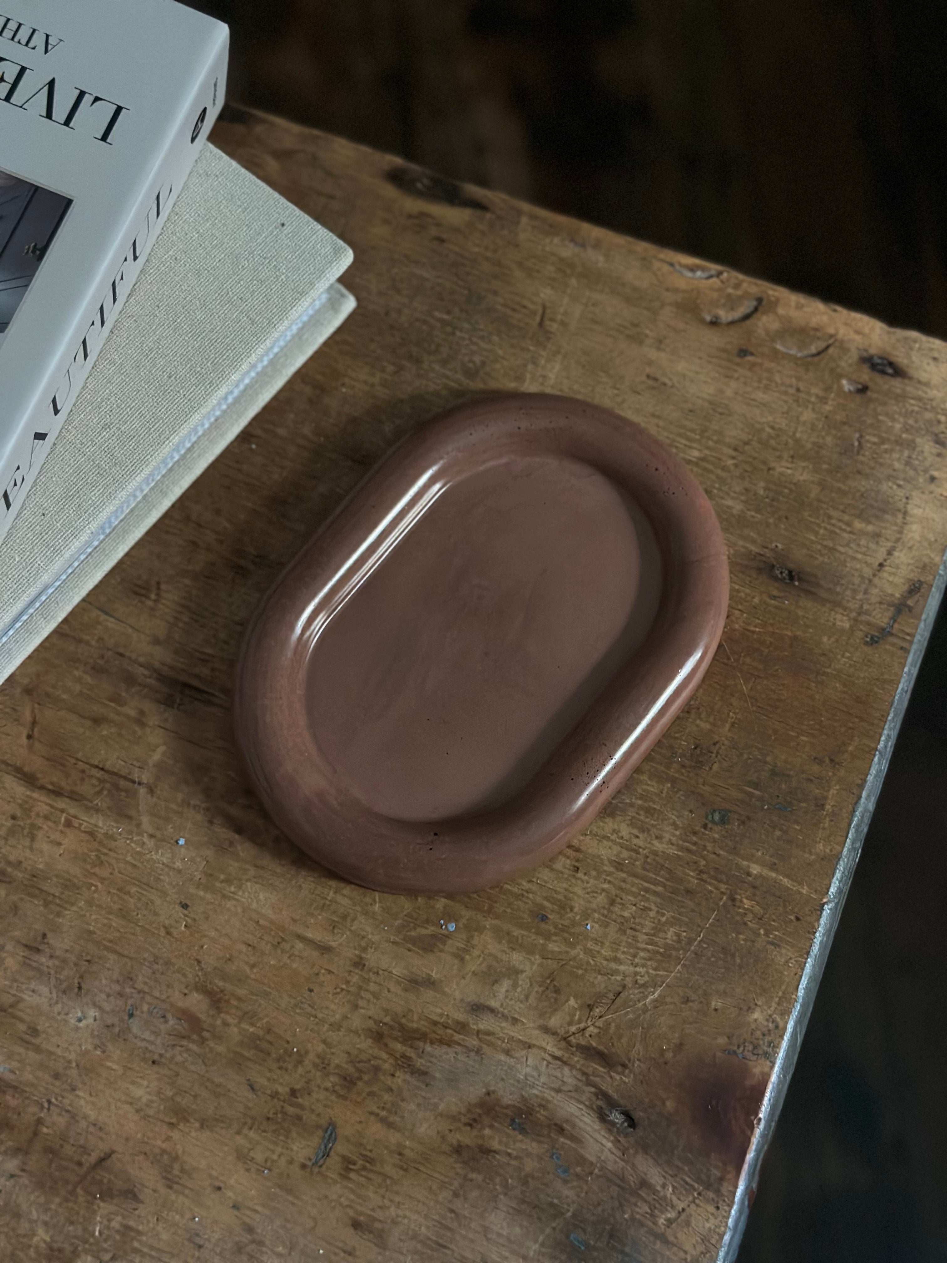 Oval Jewelry Dish - Rust
