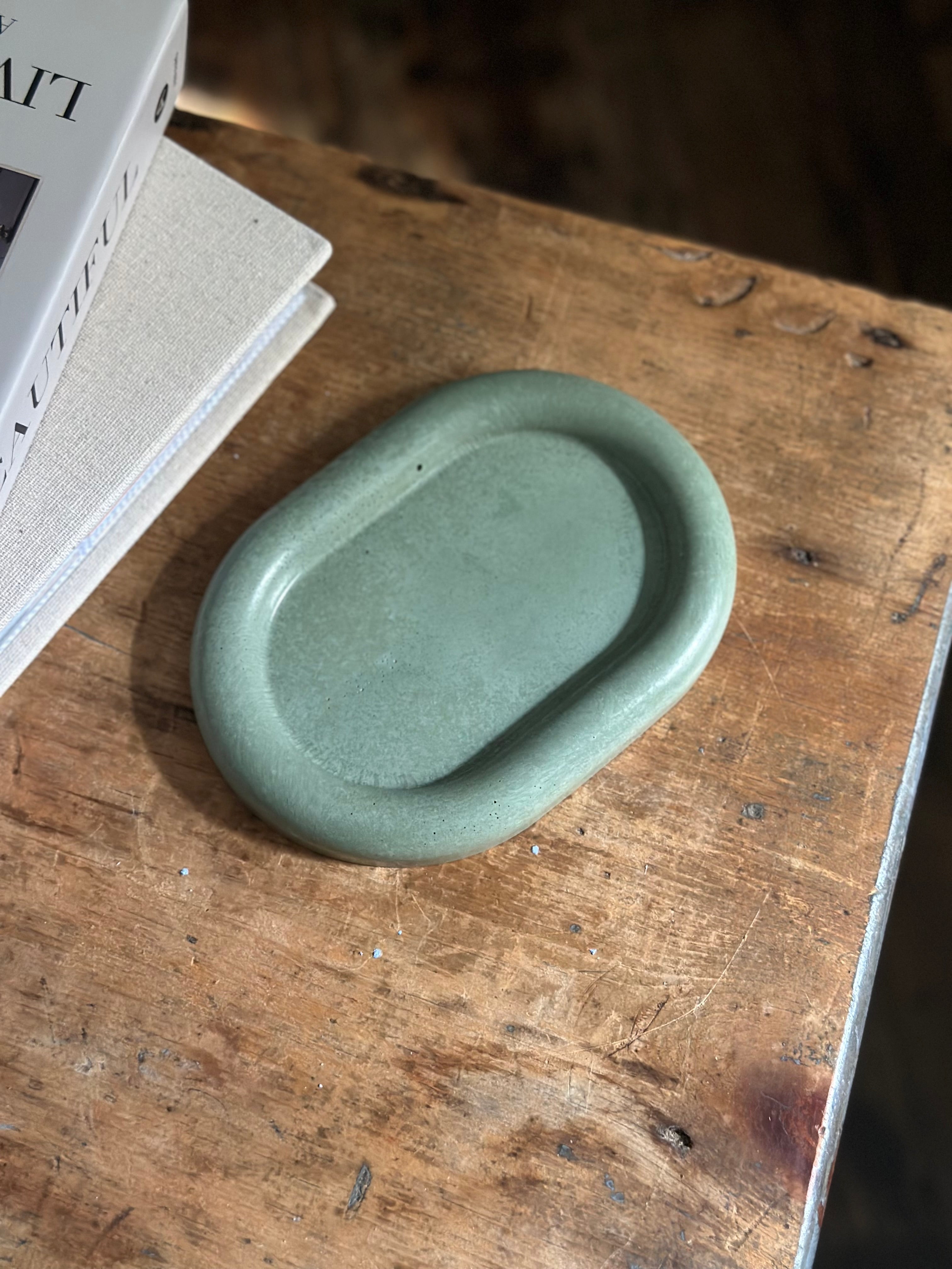 Oval Jewelry Dish - Green