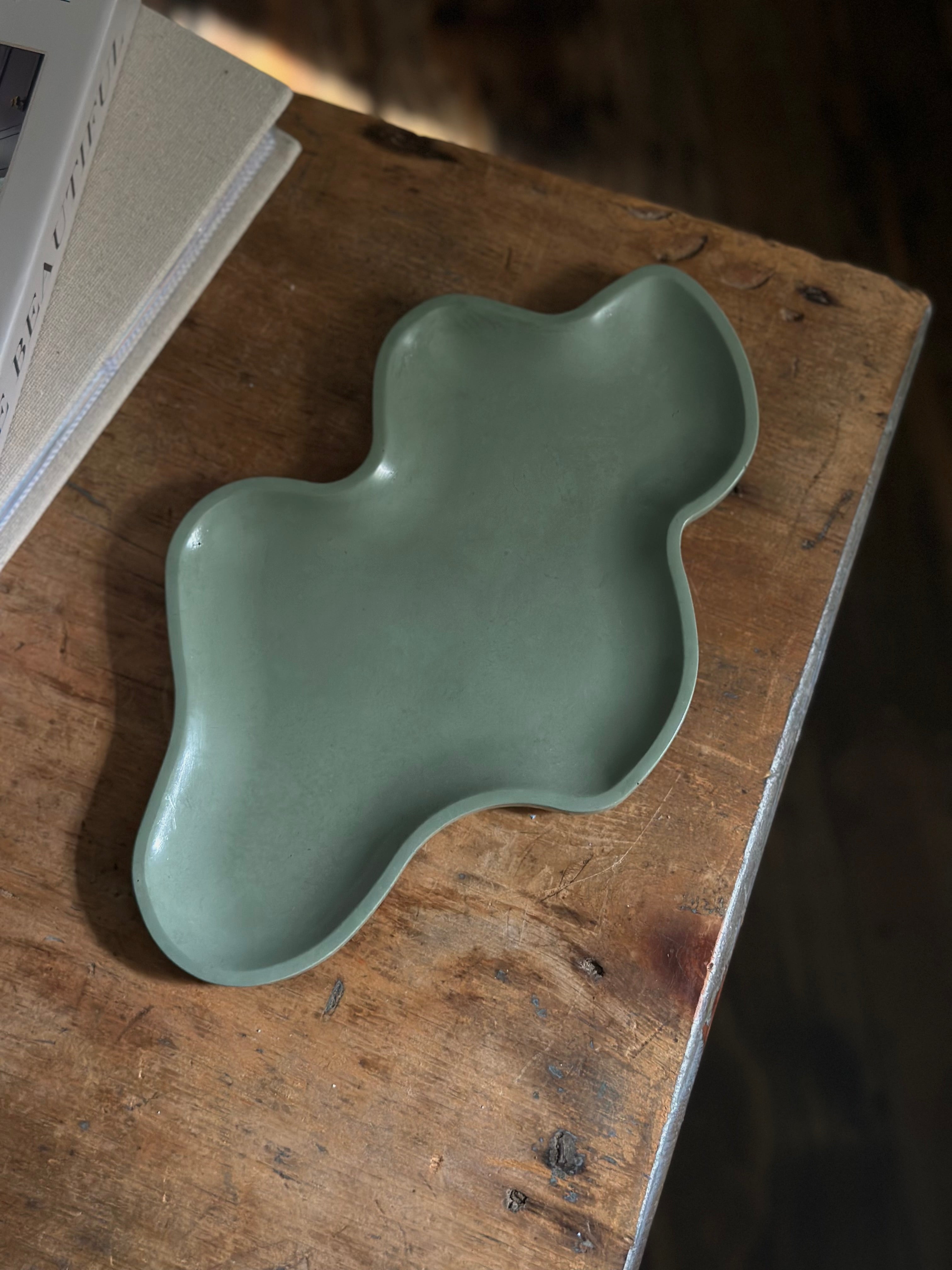 Wave Jewelry Dish - Green