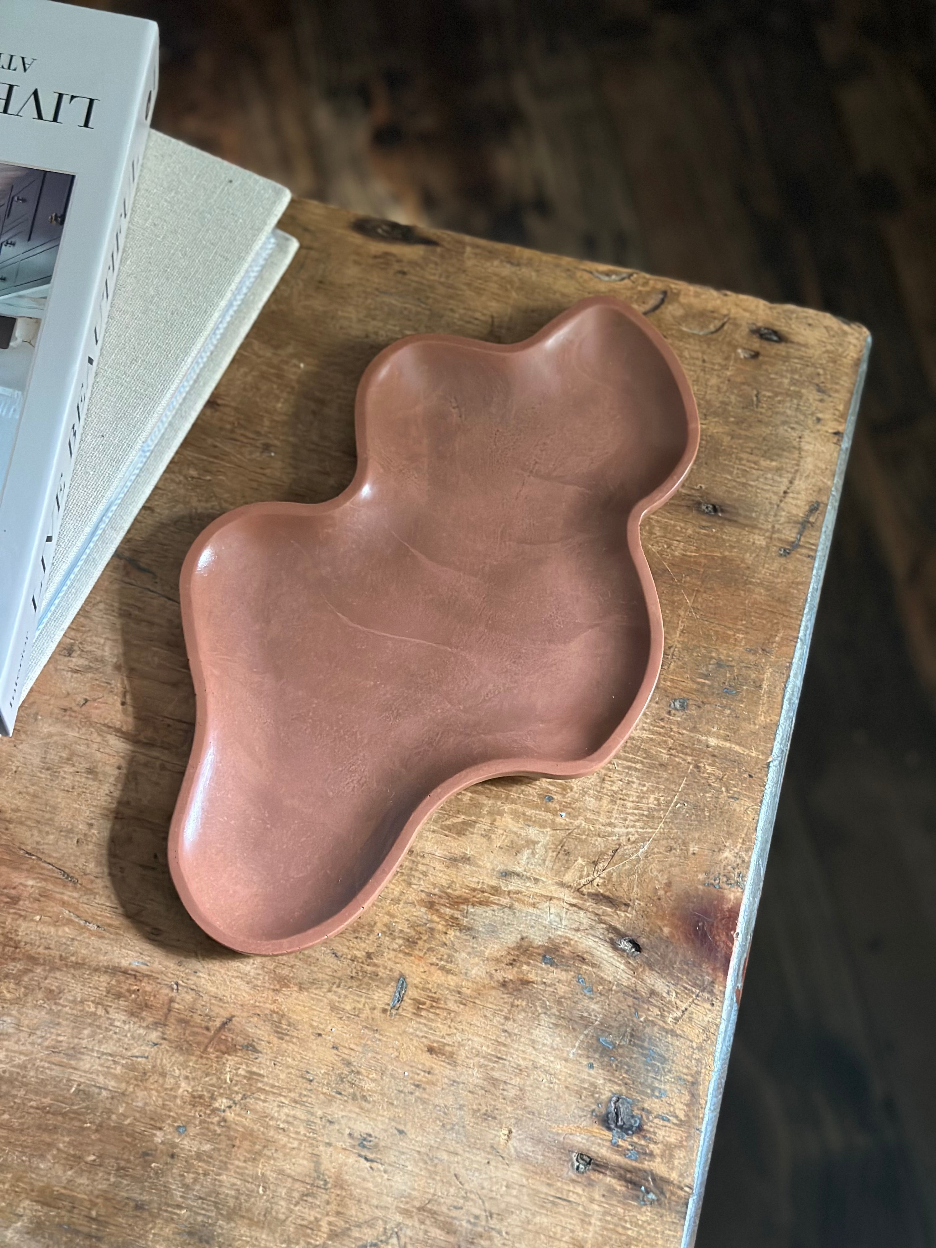 Wave Jewelry Dish - Rust