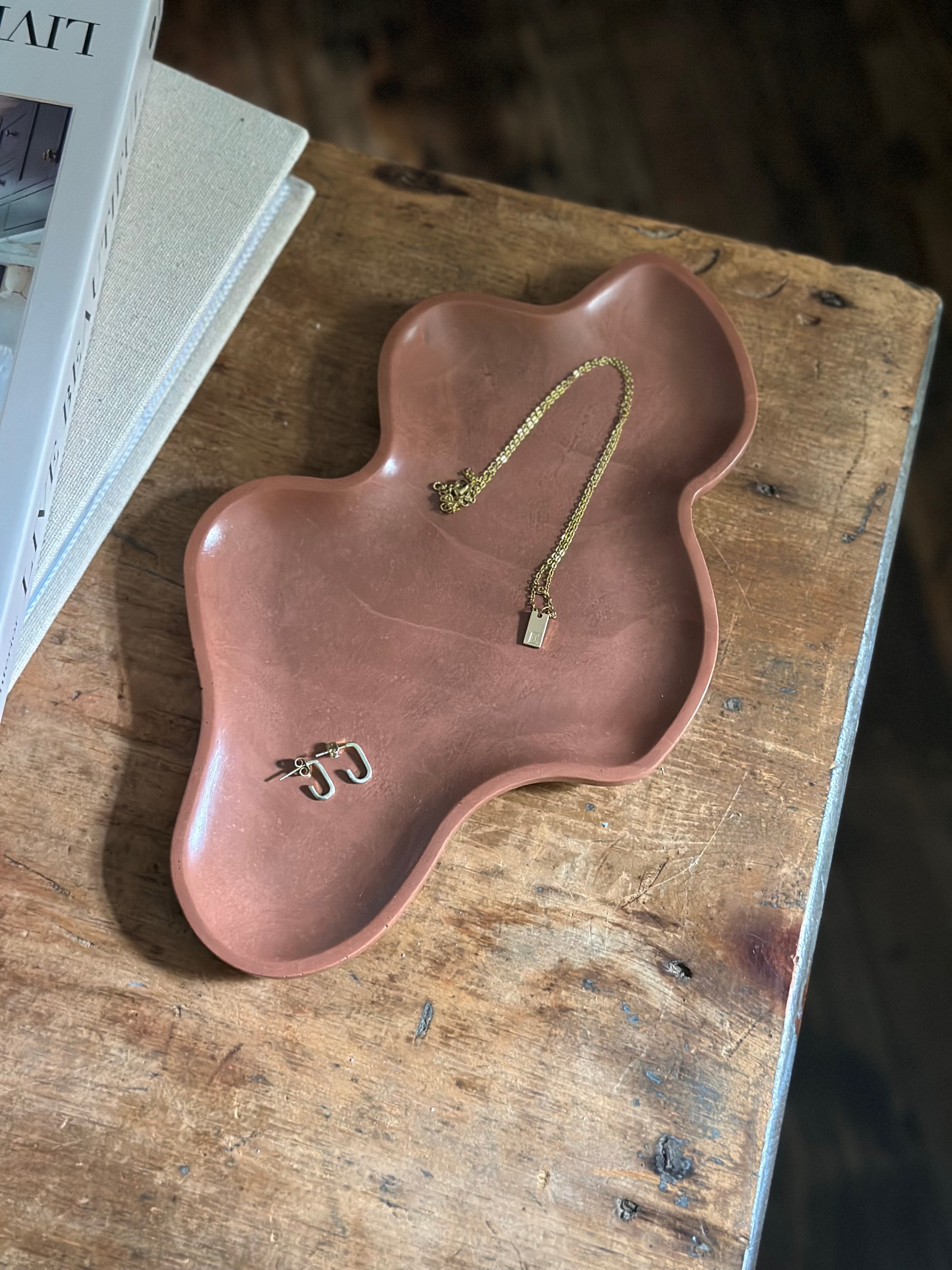 Wave Jewelry Dish - Rust