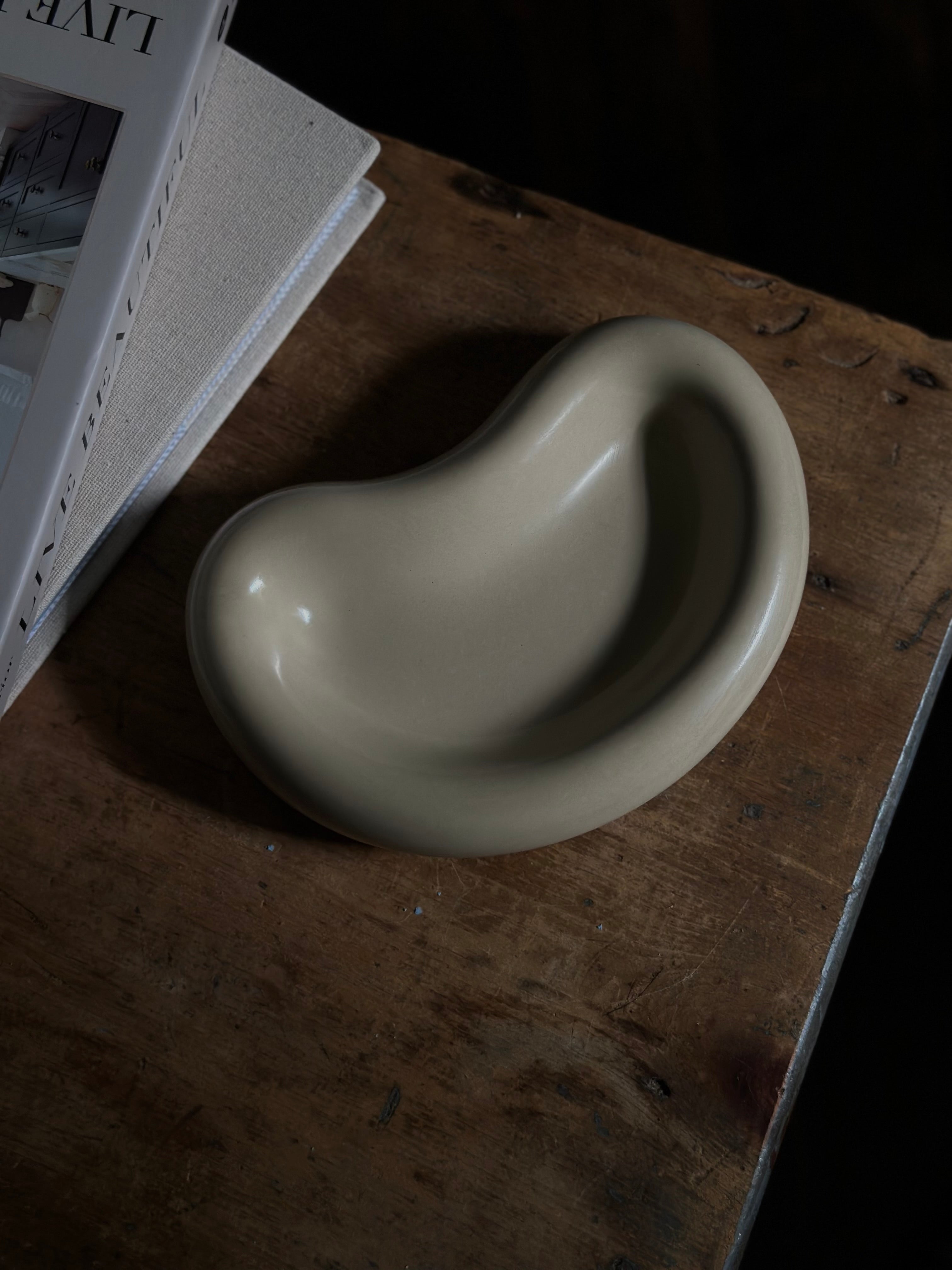 Bean Shaped Jewelry Dish- Sand