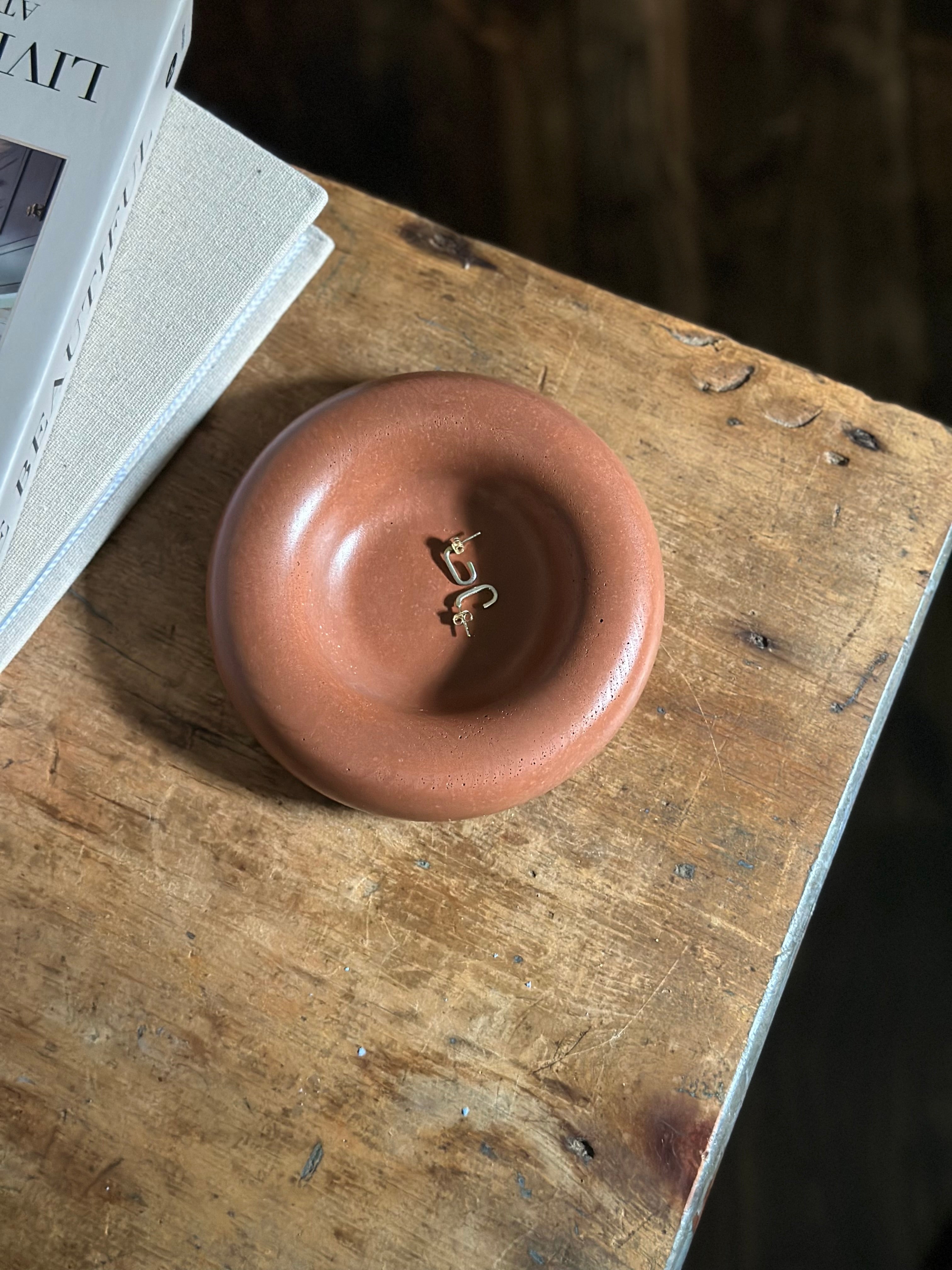 Round Jewellery Dish - Rust