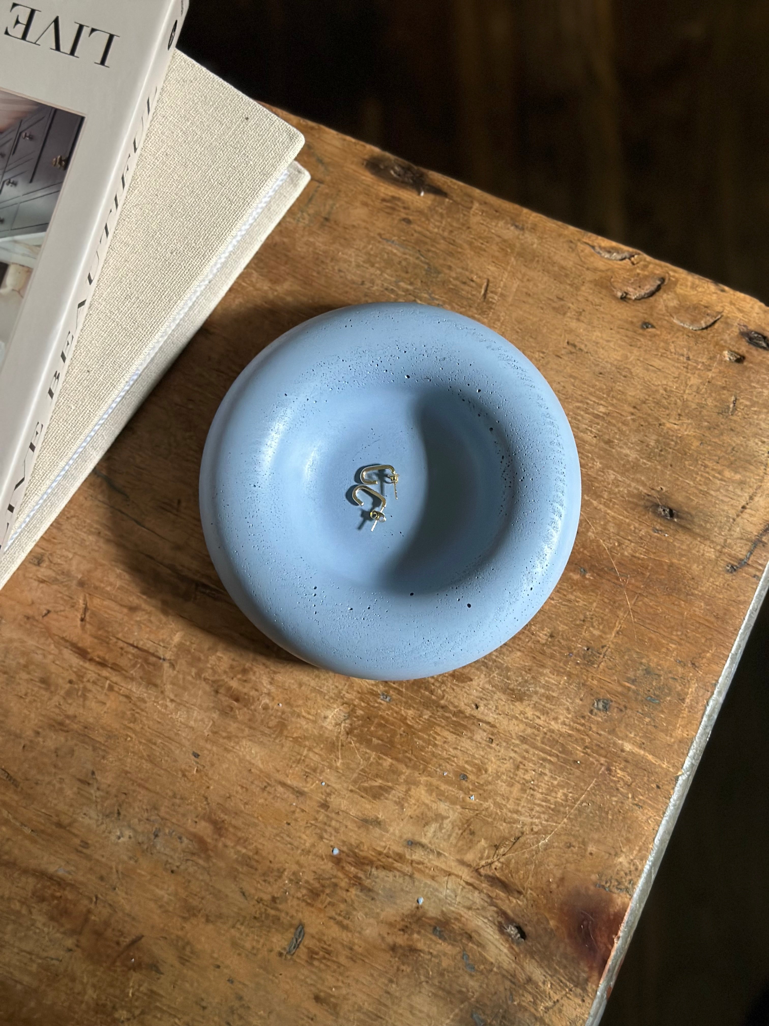 Round Jewellery Dish - Blue