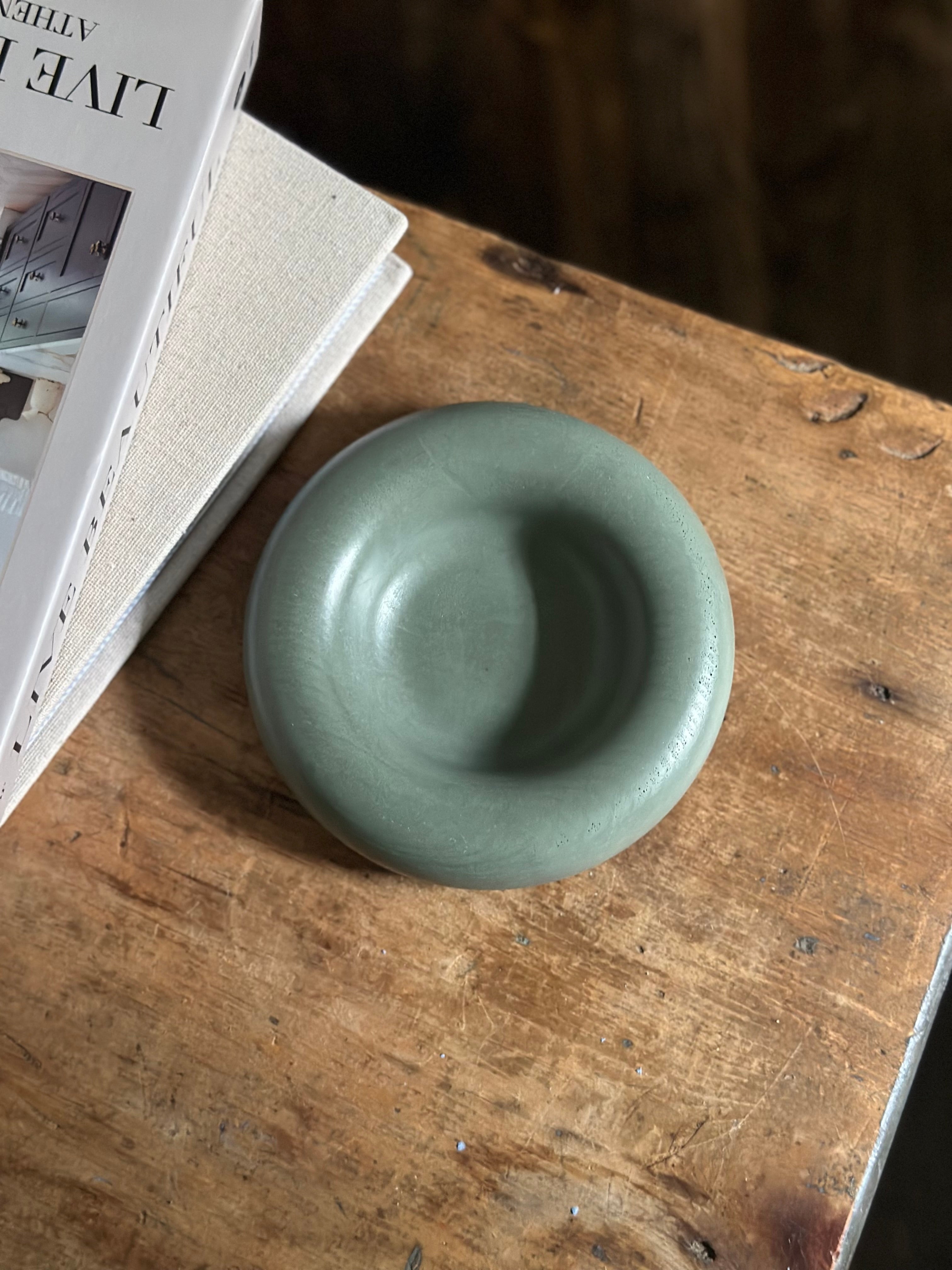 Round Jewellery Dish - Green