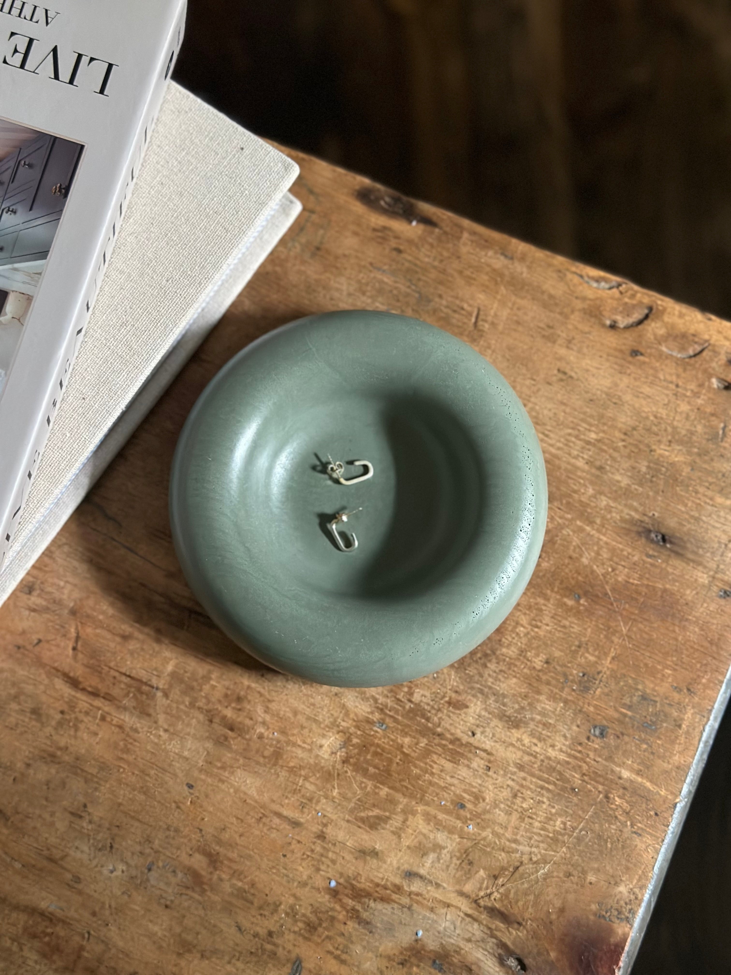 Round Jewellery Dish - Green