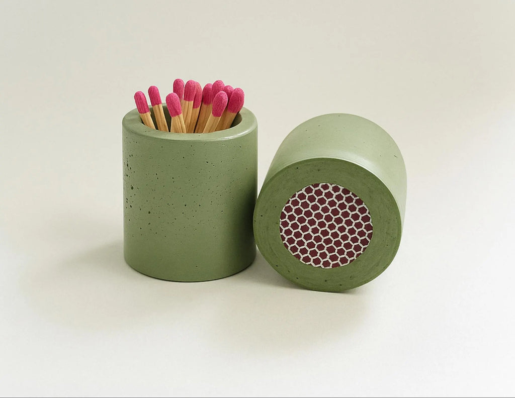 Cactus Flower Concrete Candle